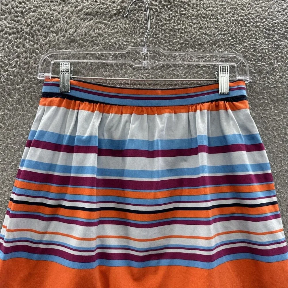 J. Crew Skirt Women's‎ 2 Multi Colored Striped Pocket Tube Skirt Ladies 2